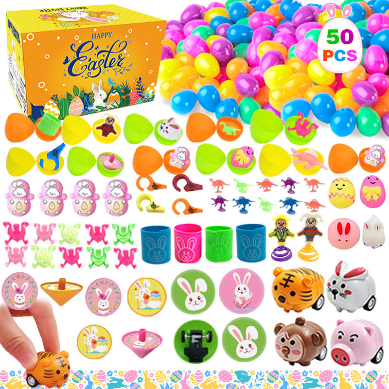 Easter Surprise Eggs with Hidden Toys for Children