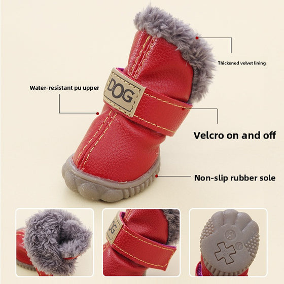 Winter fleece-lined dog boots, photo 3