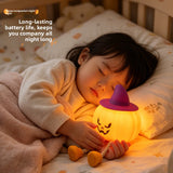 Halloween Pumpkin Silicone Touch Night Light