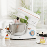 1300W stand mixer front view with bowl attached