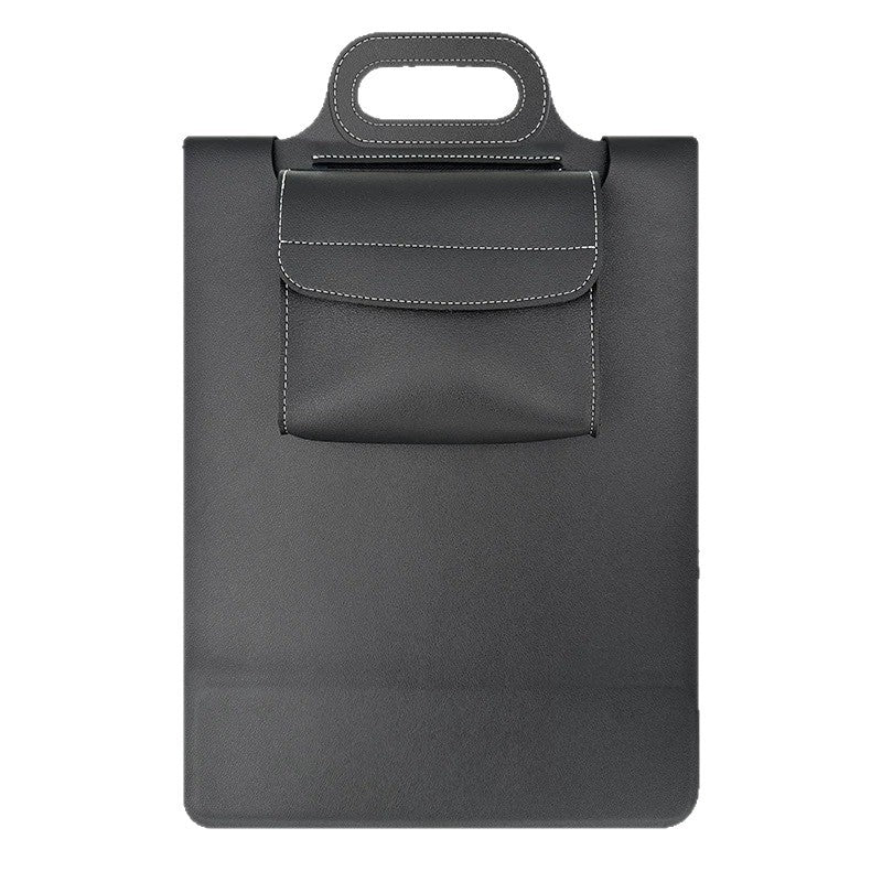 Magnetic Wireless Charger Leather Laptop Sleeve Mouse Pad