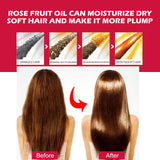 Rosehip oil applied to hair ends