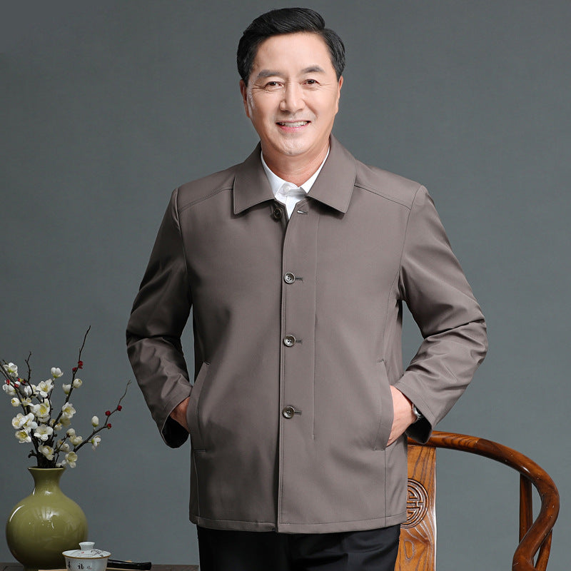Mens Spring Autumn Jacket Cotton Blend Casual Outerwear