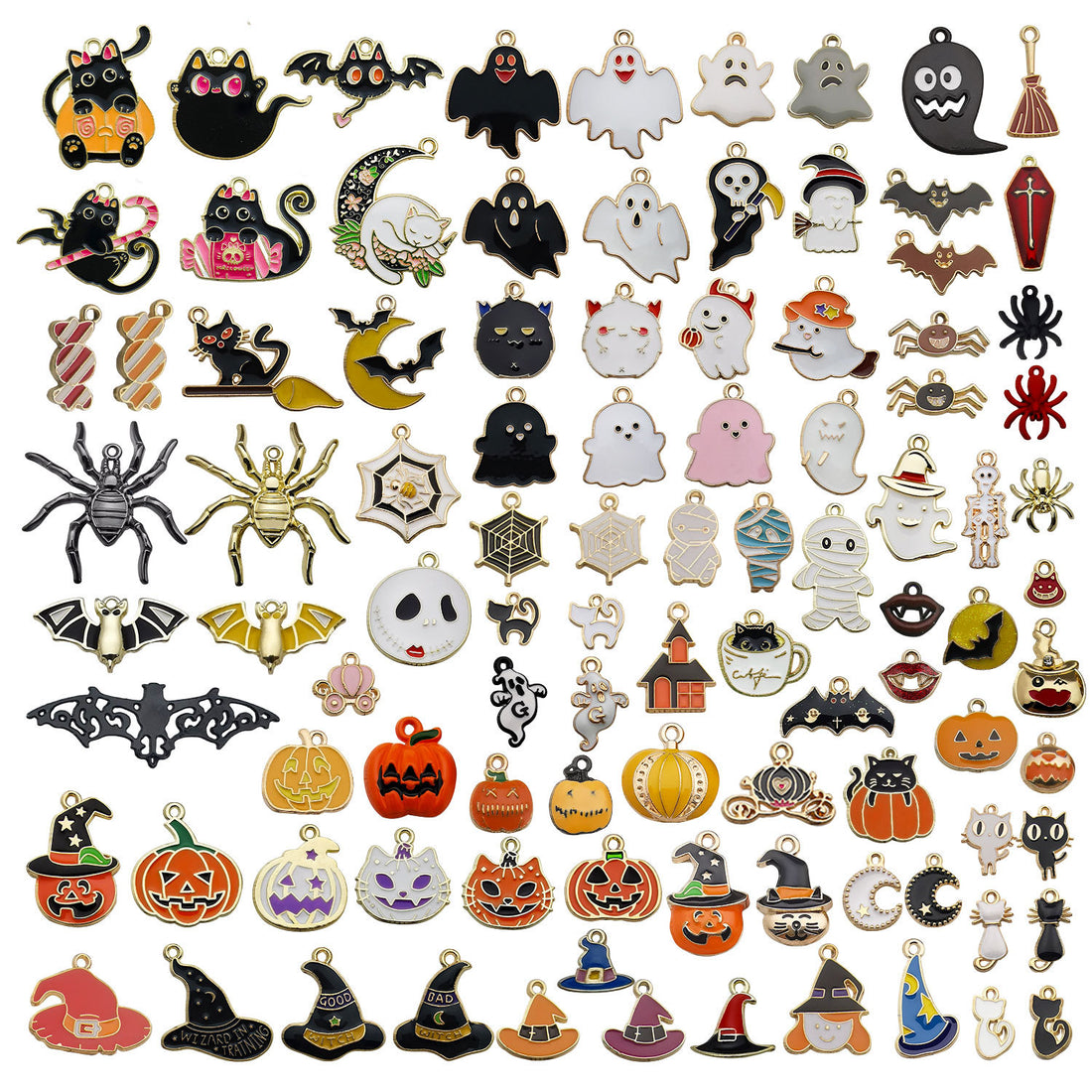 Halloween Oil-Drip Alloy Pendant Charms