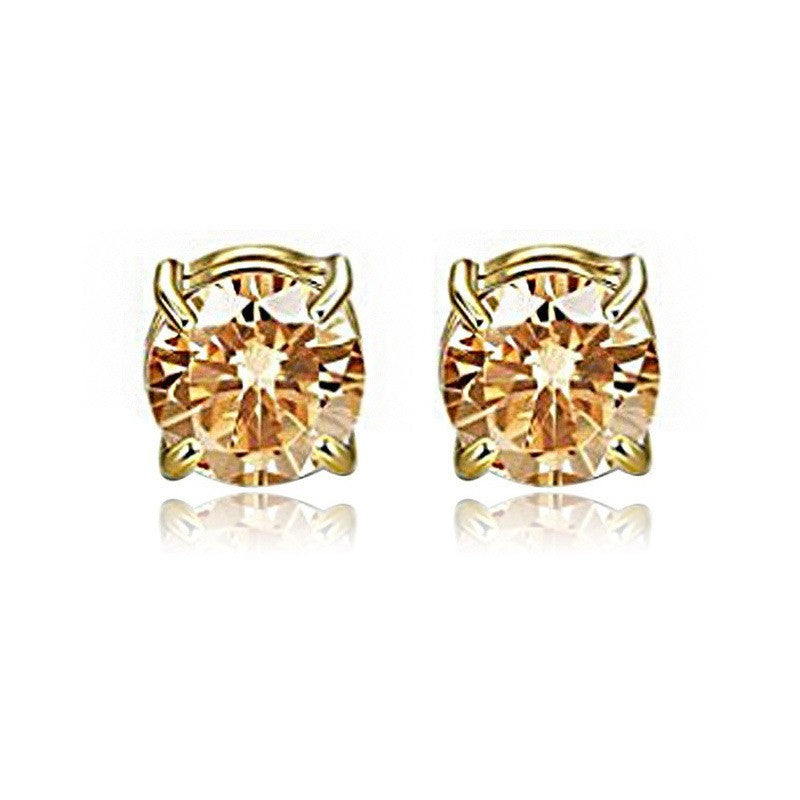 Unisex Magnetic Zircon Ear Clips Non Pierced Stud Earrings