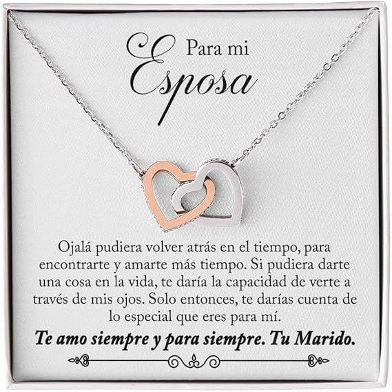 Simple Two Color Heart Buckle Stainless Steel Necklace for Women Elegant Daily Jewelry Gift