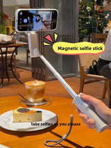 Mini Magnetic Phone Tripod with Zoom Control and Fill Light