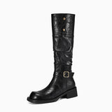 Vintage Chunky Heel Over The Knee Boots
