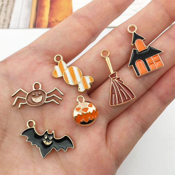 Halloween Oil Drip Alloy Charms Pendant