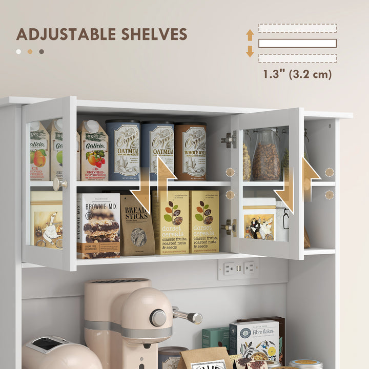 Kitchen pantry cabinet microwave stand shelf