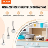 Kids kitchen playset stovetop and knobs detail