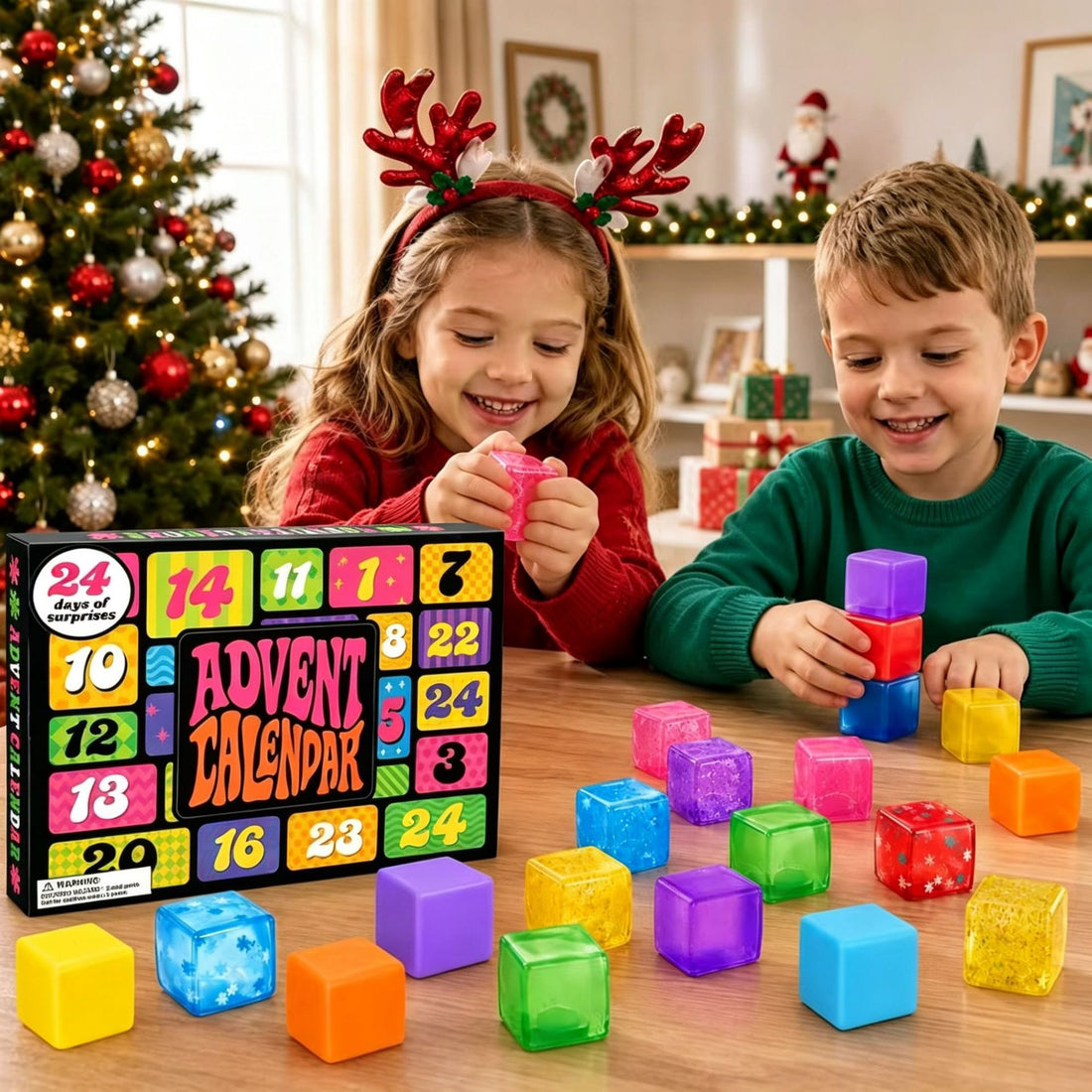 Christmas ice cube-shaped stress-relief squishy