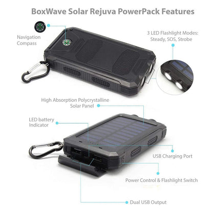 10000000mAh Solar Power Bank Waterproof Dual USB Charger