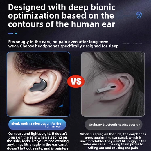 Wireless Bluetooth Sleep Headset Bone Conduction Stereo Earphones
