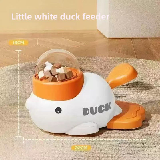 Interactive Duck Pet Food Dispenser Toy