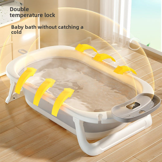 Temperature Sensing Baby Bathtub with Foldable Design product image 2