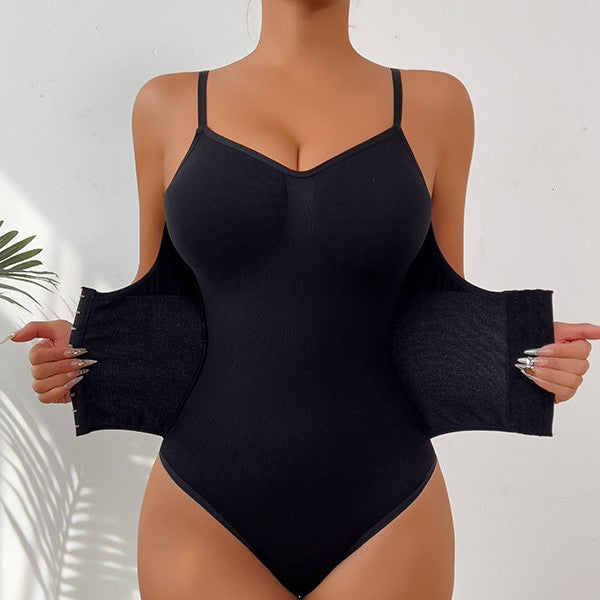 Women's seamless full body shaper bodysuit with open gusset, photo 2