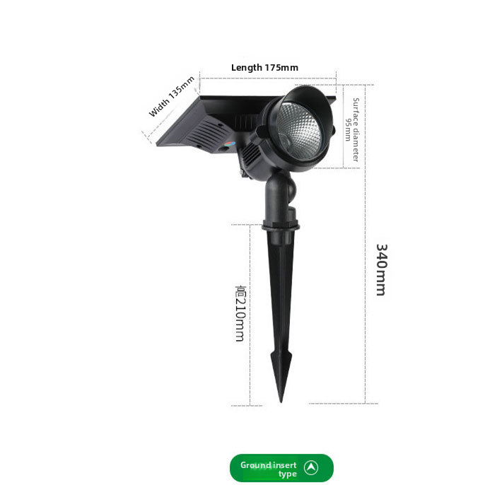 Solar Powered Outdoor Garden Spotlight