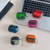 Black Background Luminous Quicksand Earphone Case