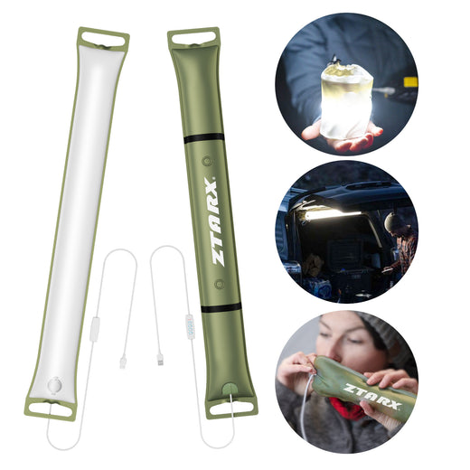Solar USB Inflatable Camping Light with Magnetic Waterproof Design