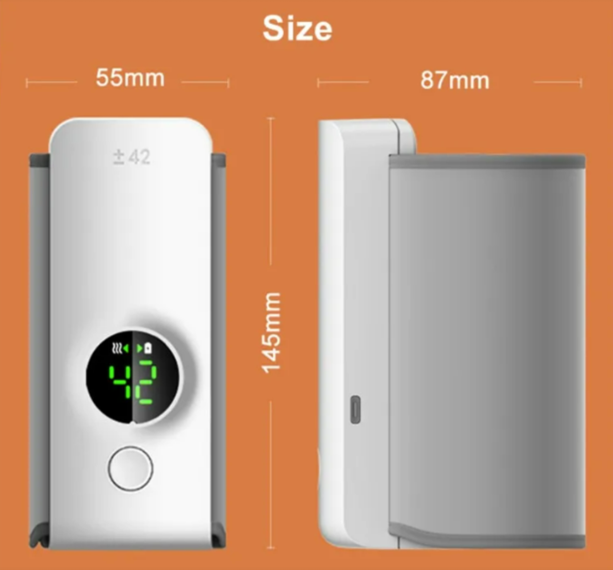 Portable Wireless Baby Bottle Warmer with plastic bottle