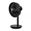 Youpin SOLOVE 5W USB Desktop Table Fan 4000Mah USB Rechargeable 3 Modes Wind Speed Cooling Oscillating Black Fan 3Colors