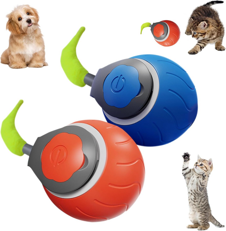 Speedy Tail Cat Toy,Interactive Cat Toy For Indoor Cats,Cat Ball Toy,Interactive Cat Toy Ball,Two Speed Adjustment, - Image 3