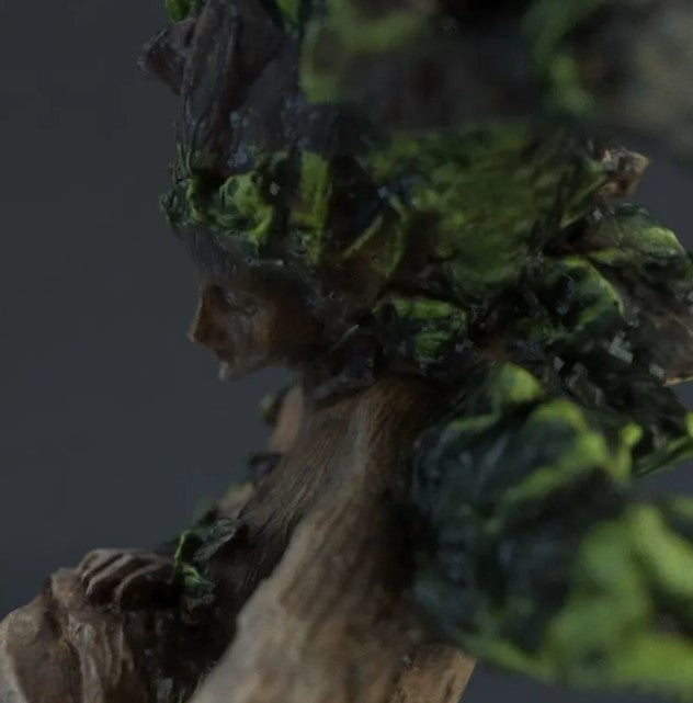 Tree Spirit & Bird Resin Garden Sculpture