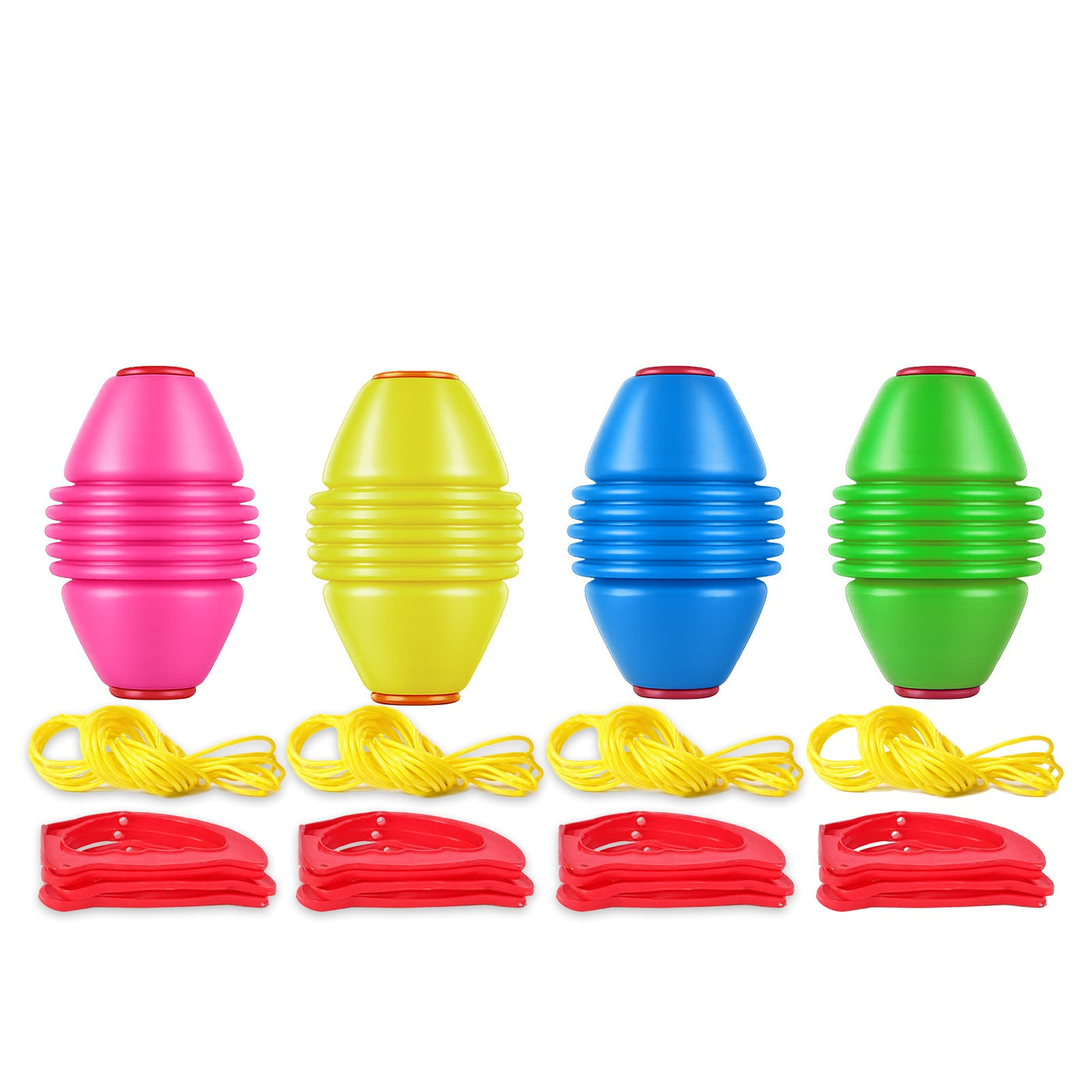 Double pull ball sensory fidget toy for two-handed play