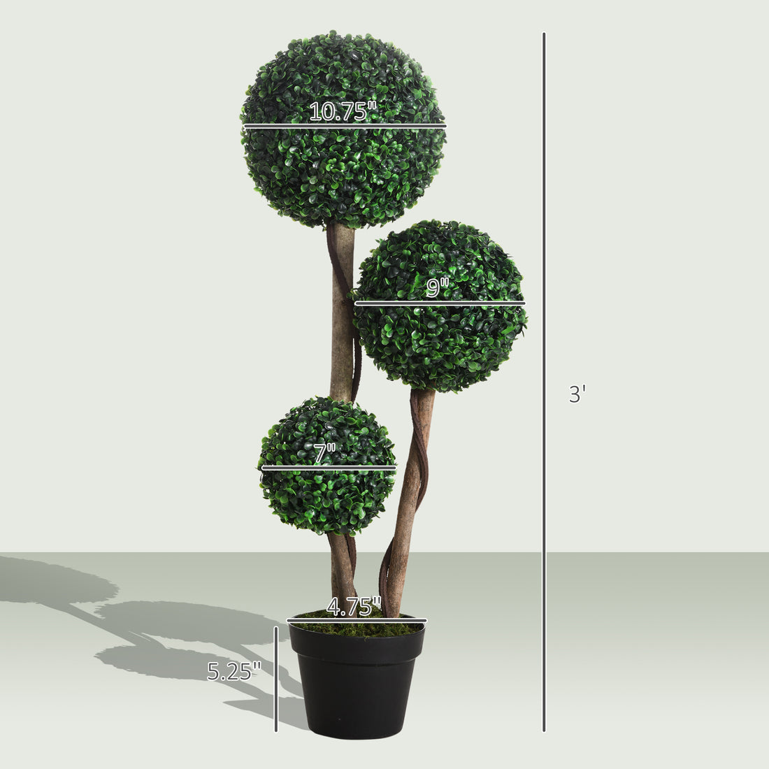 Artificial Boxwood Topiary Plant In Pot