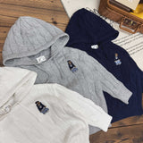 Children's Hooded Bear Embroidered Knitwear