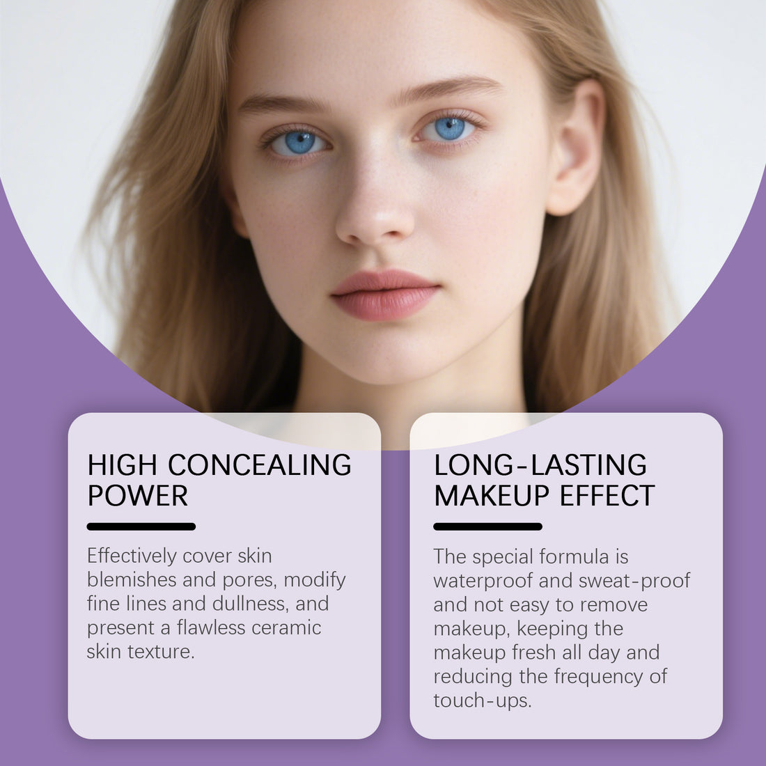 Hydrating, skin-hugging, lightweight matte-finish concealer foundation stick