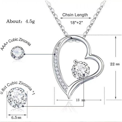 Heart Shape Zirconia Necklace