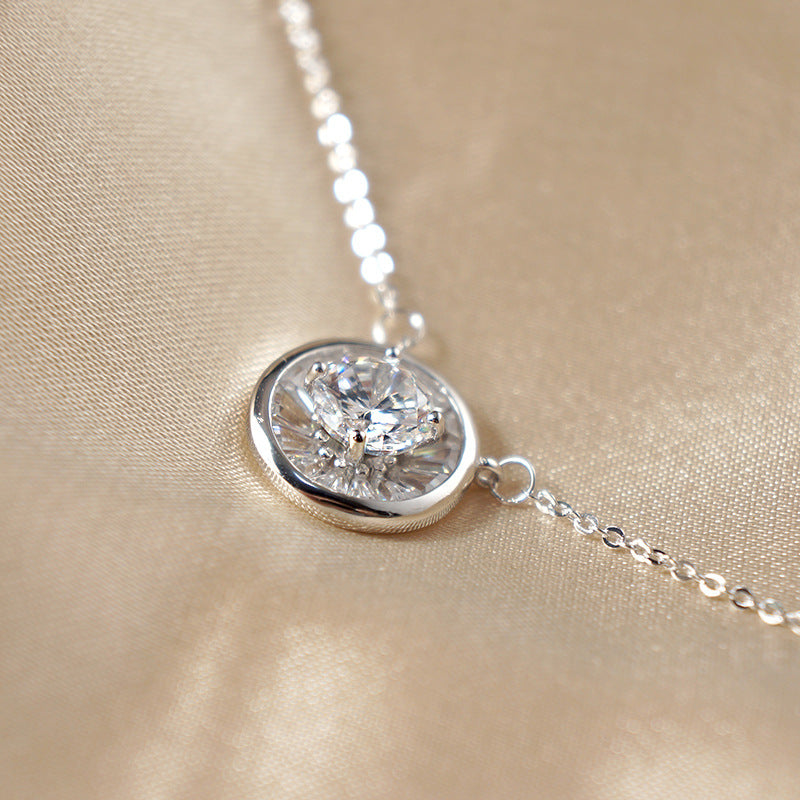 Zircon Necklace, Circle Necklace, Choker Necklace - Image 4
