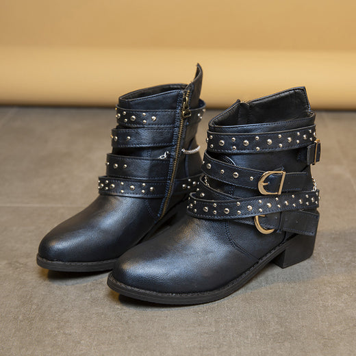 Punk Style Mid-Calf Boots