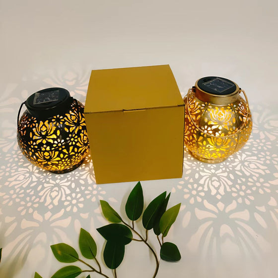 European Solar Iron Round Lantern Outdoor Decoration Garden & Outdoor product image 1