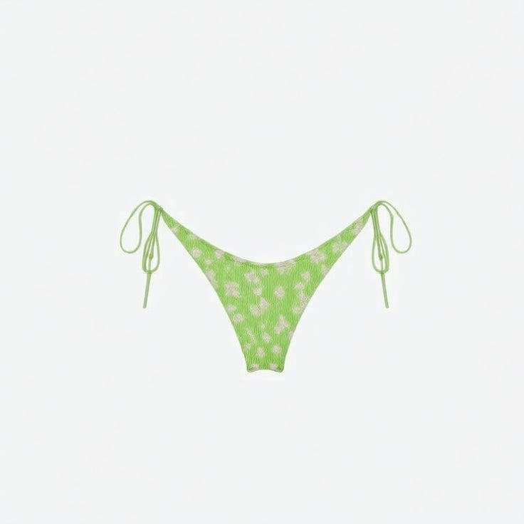 Pleated printed double-sided digital printed swimsuit with a new lace-up triangular bikini product image 6