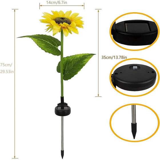 Solar Powered Sunflower Garden Light Outdoor & Pond Lighting product image 6