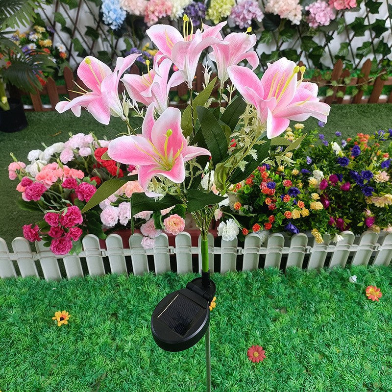 Solar Powered LED Lily Flower Garden Lights Outdoor & Pond Lighting product image 8