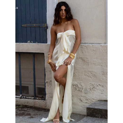 Elegant One-Shoulder Satin Dress Clothing & Accessories product image 3