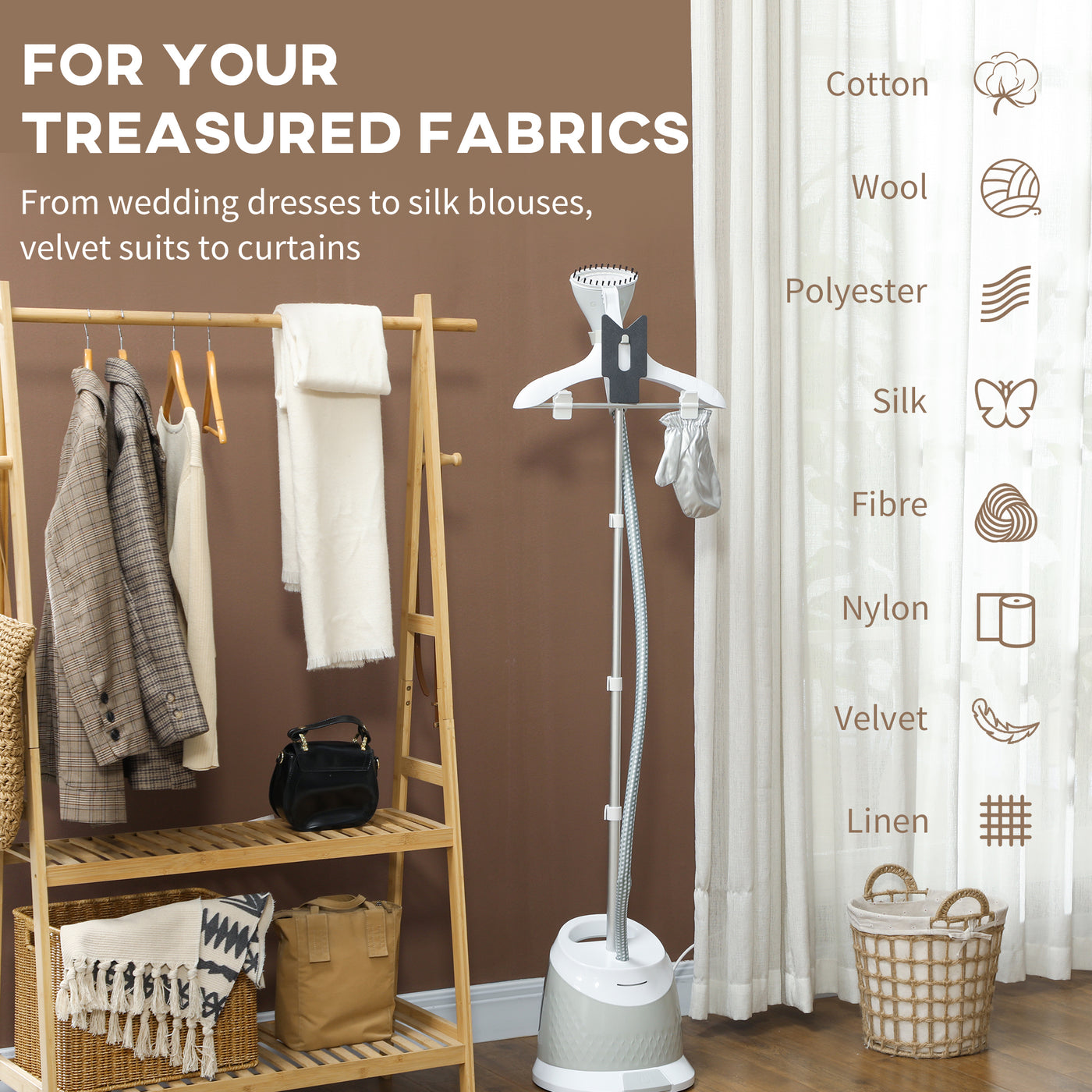 Garment steamer water tank close-up