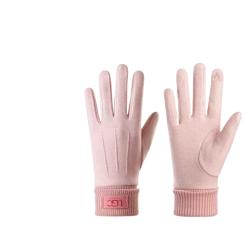 Winter Touchscreen Warm Plush Lined Knit Gloves Anti-Slip Windproof