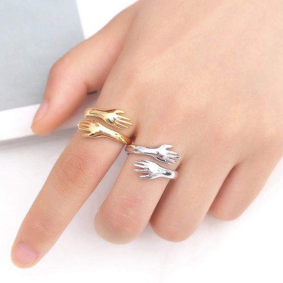 Adjustable Love Hug Couple Fashion Ring product image 2