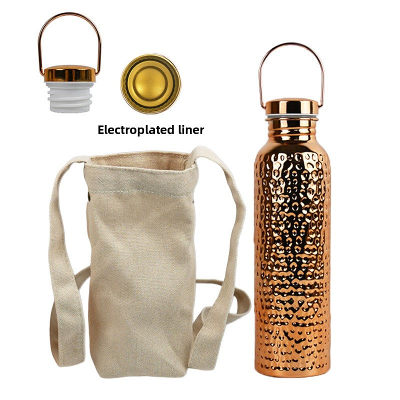 Hammered Pattern U-Shandle Sports Water Bottle