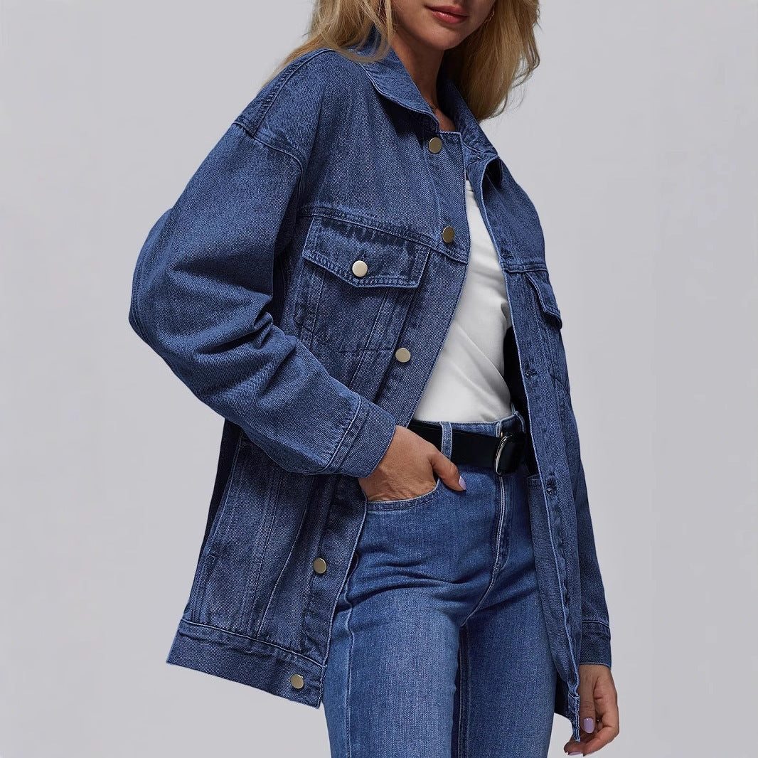 Women's Denim Button Front Jacket