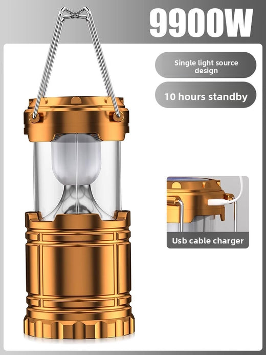 Solar Rechargeable Camping Lantern with Power Bank