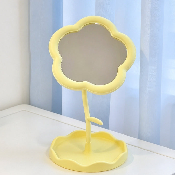 Sunflower Rotatable Makeup Mirror with Storage Base, image 7 of 10