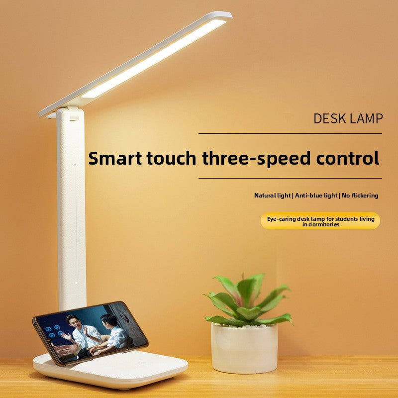 Foldable desk lamp with LED lighting