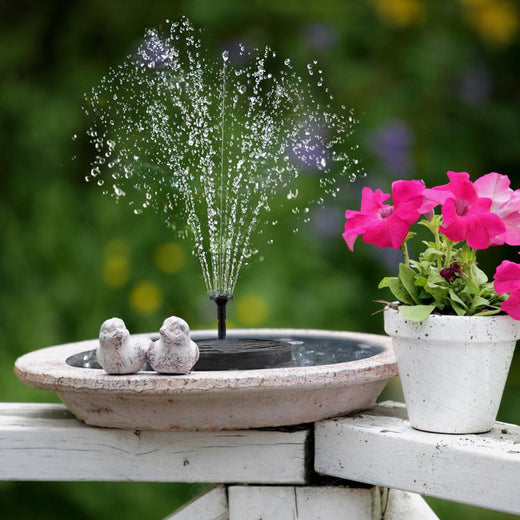 Solar Powered Floating Fountain Pump with LED Lights