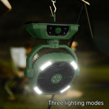 Portable USB Rechargeable Camping Fan with Spray Humidification
